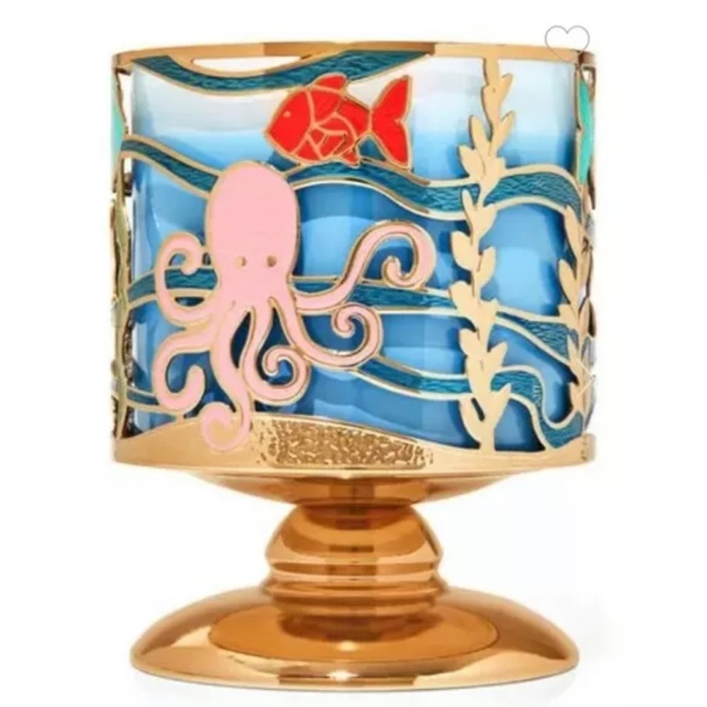 Bath & Body Works UNDERWATER SCENE 3-Wick Candle Holder